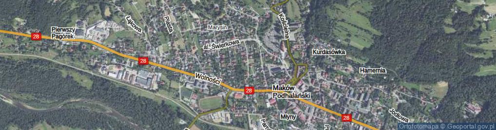 Zdjęcie satelitarne Paderewskiego Ignacego Jana ul.